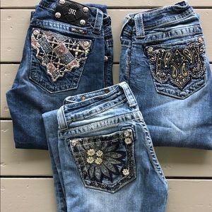 Set of 3 Miss Me Boot-Cut Jeans